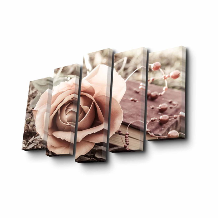 Wallity Cuadro Decorativo en Lienzo 5 Piezas 5PUC-047 Multicolor